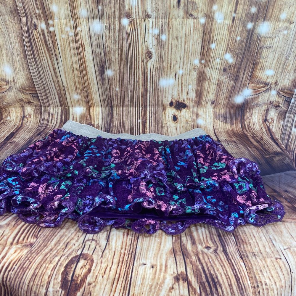 Justice Multi-colored Leopard Skirt